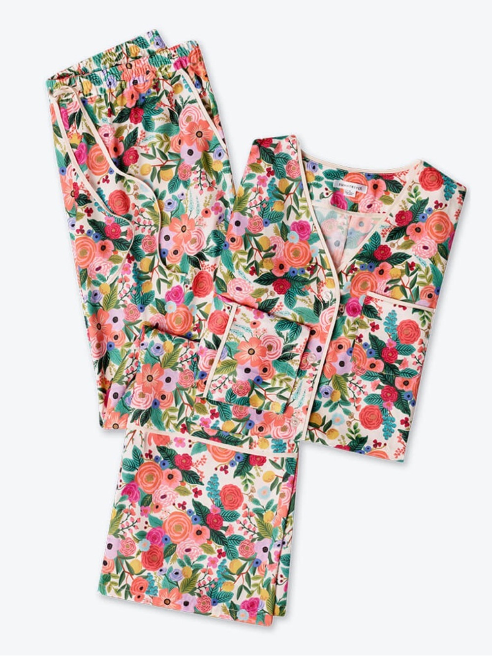 summersalt Cloud 9 silky PJ set - Garden Party Medium